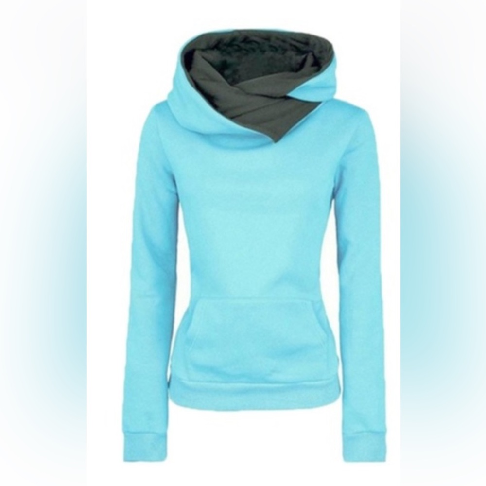 Leo Rosi teal and grey hoodie top - M